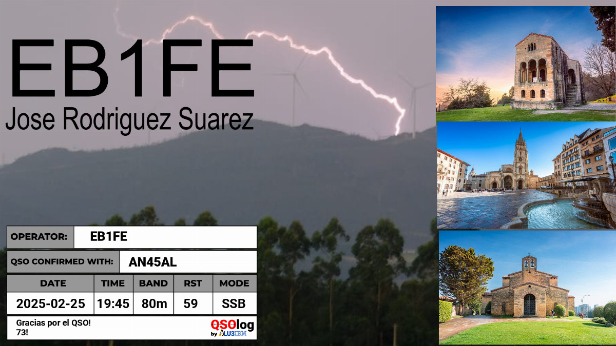 QSL generada con QSOlog.ar