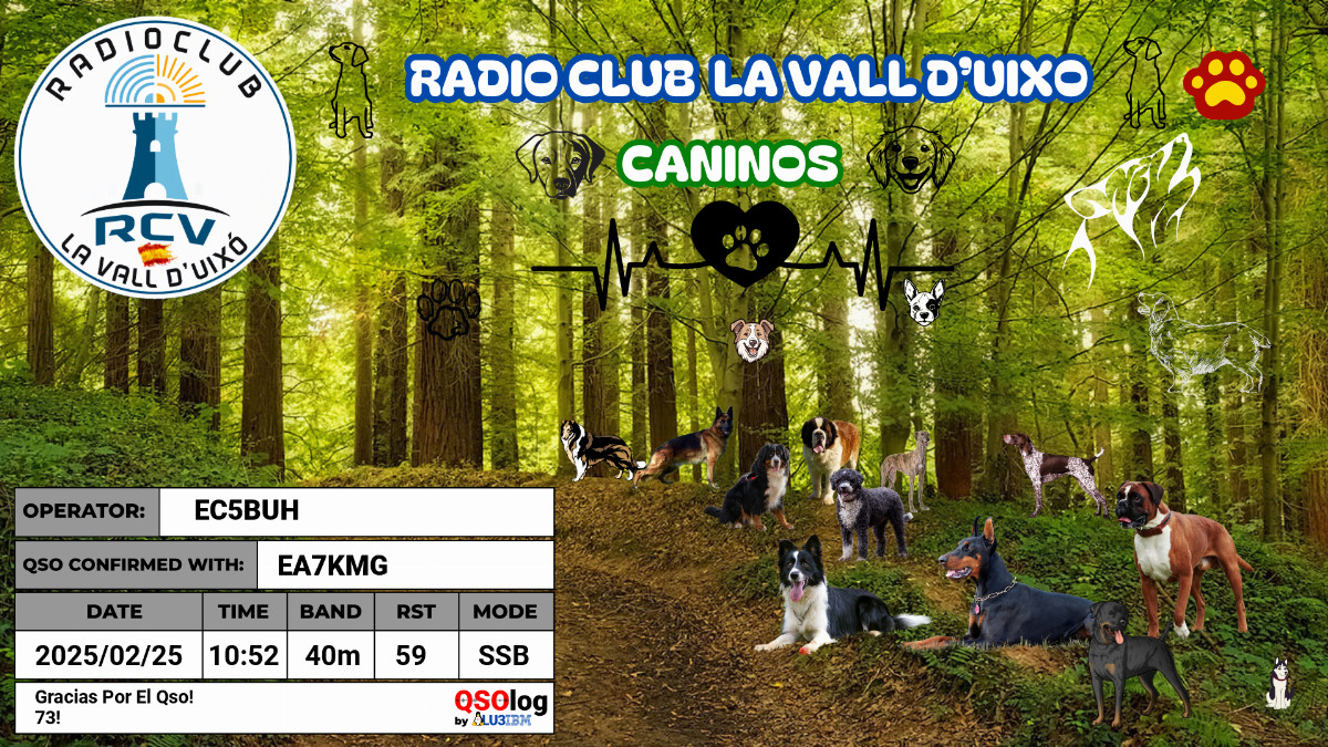 QSL generada con QSOlog.ar