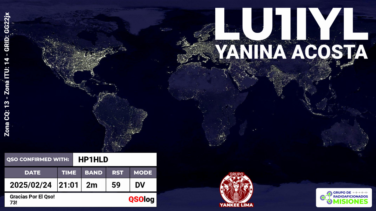 QSL generada con QSOlog.ar