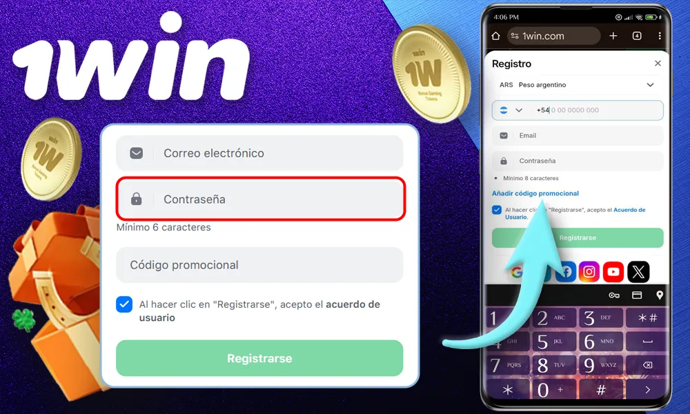 Cómo aplicar el código de bono 1win